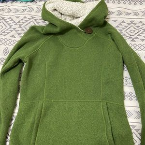 Womens Koppen Brand Green Hooded Sweater